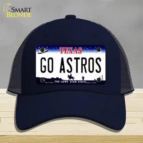 Go Astros Novelty License Plate Hat Tag Mesh / Navy