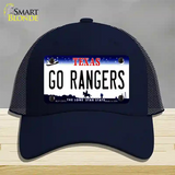 Go Rangers Texas Novelty License Plate Hat Tag Mesh / Navy