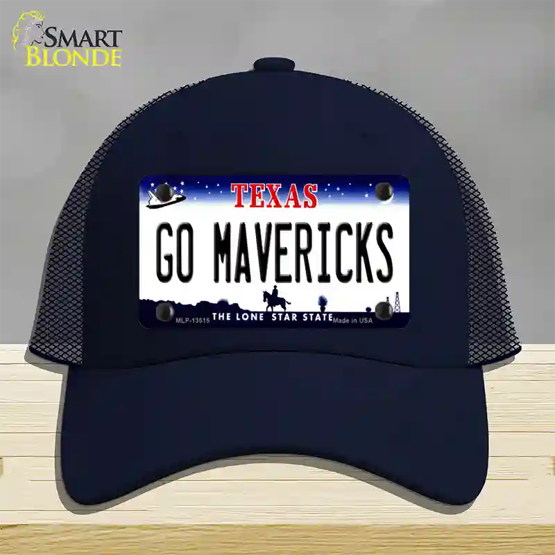 Go Mavericks Novelty License Plate Hat Tag Mesh / Navy