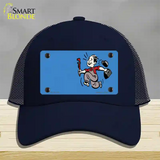 Plumber Offset Novelty License Plate Hat Mesh / Navy