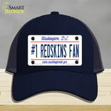 Number 1 Redskins Fan Novelty License Plate Hat Tag Mesh / Navy