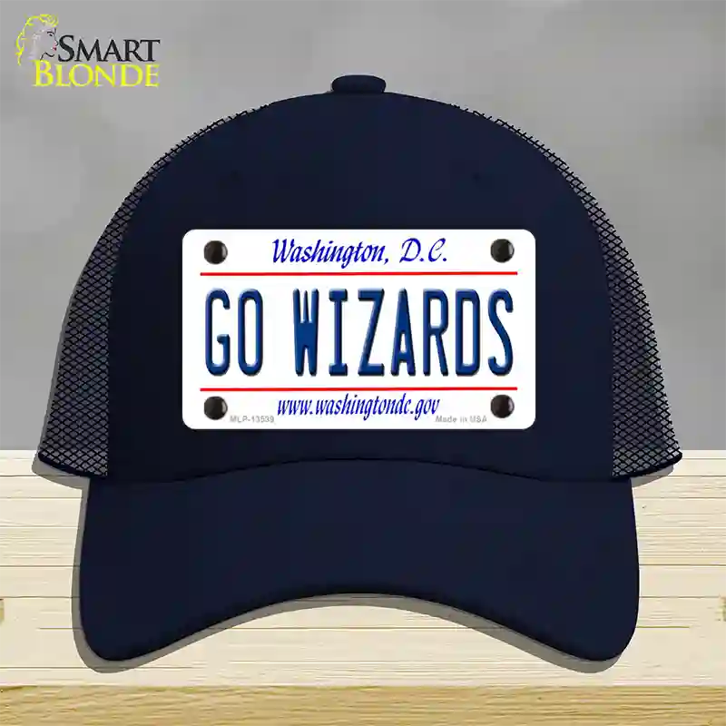 Go Wizards Novelty License Plate Hat Tag Mesh / Navy