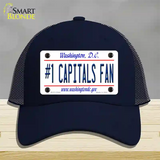 Number 1 Capitals Fan Novelty License Plate Hat Tag Mesh / Navy