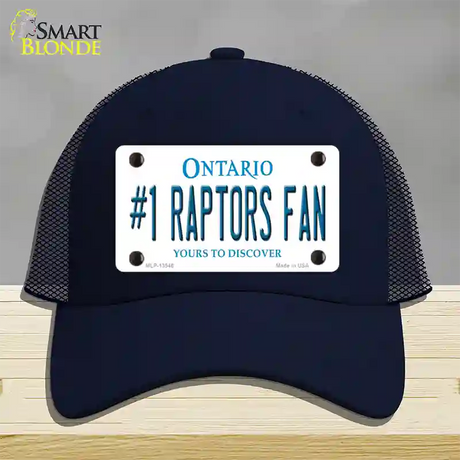 Number 1 Raptors Fan Novelty License Plate Hat Tag Mesh / Navy