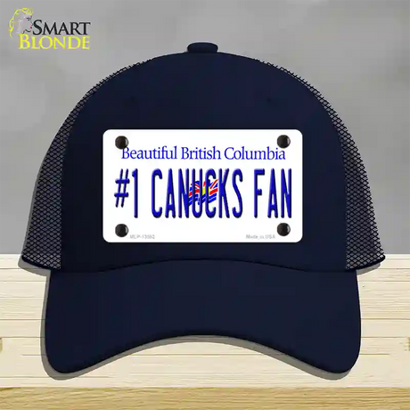 Number 1 Canucks Fan Novelty License Plate Hat Tag Mesh / Navy