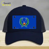 Pohnpei Flag Novelty License Plate Hat Mesh / Navy