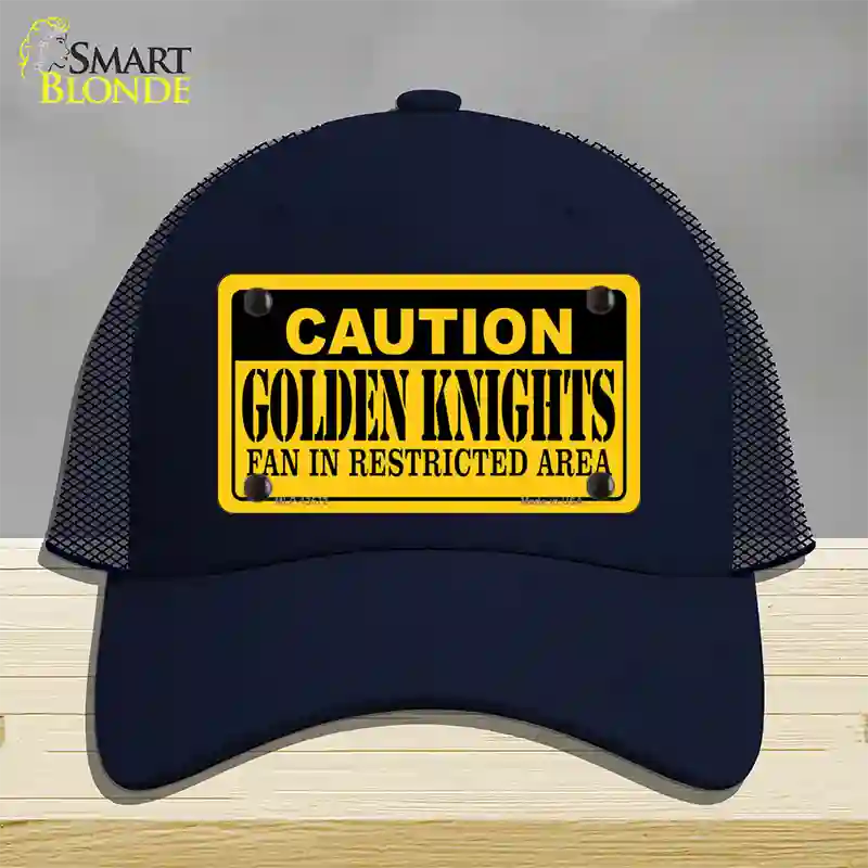 Caution Golden Knights Novelty License Plate Hat Tag Mesh / Navy