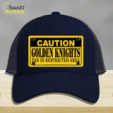 Caution Golden Knights Novelty License Plate Hat Tag Mesh / Navy