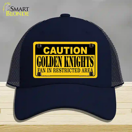 Caution Golden Knights Novelty License Plate Hat Tag Mesh / Navy