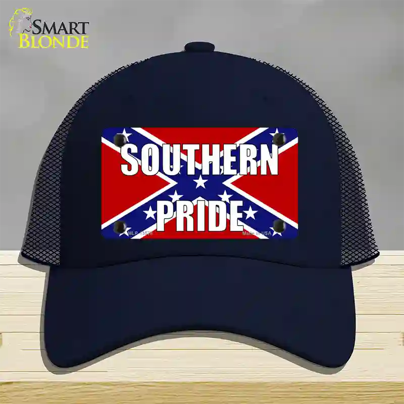 Southern Pride Confederate Novelty License Plate Hat Tag Mesh / Navy