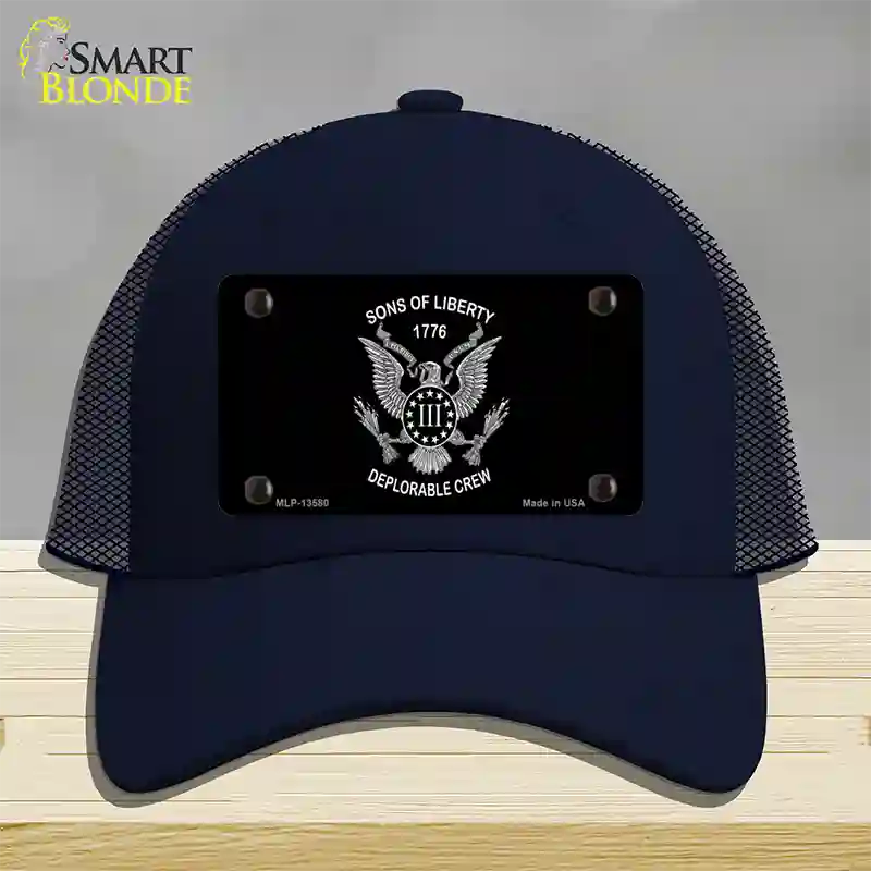 Sons of Liberty 1776 Novelty License Plate Hat Tag Mesh / Navy