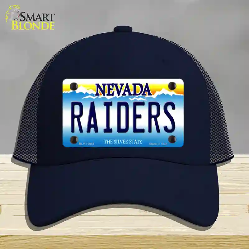 Raiders Nevada Novelty License Plate Hat Tag Mesh / Navy