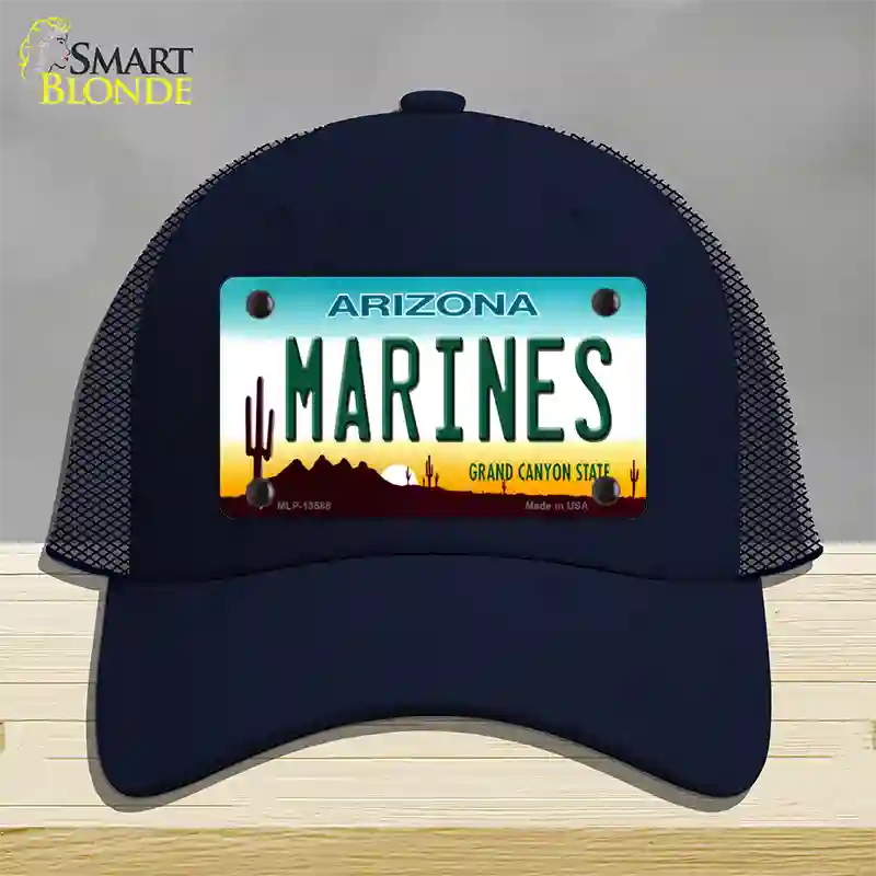 Marines Arizona Novelty License Plate Hat Tag Mesh / Navy