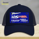 Trump Train Novelty License Plate Hat Tag Mesh / Navy