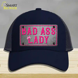 Bad Ass Lady Novelty License Plate Hat Tag Mesh / Navy