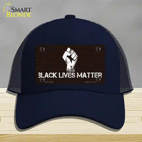 Black Lives Matter Brick Novelty License Plate Hat Tag Mesh / Navy