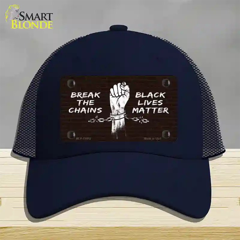 Break The Chains BLM Novelty License Plate Hat Tag Mesh / Navy