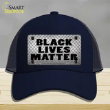 Black Lives Matter Diamond Plate Novelty License Plate Hat Tag Mesh / Navy