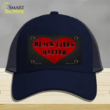 Black Lives Matter Heart Novelty License Plate Hat Tag Mesh / Navy