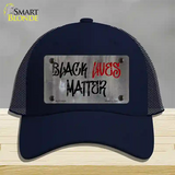 Black Lives Matter Concrete Novelty License Plate Hat Tag Mesh / Navy