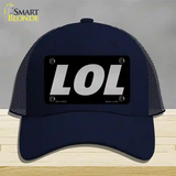 LOL Black Novelty License Plate Hat Tag Mesh / Navy