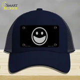 Happy Black Novelty License Plate Hat Tag Mesh / Navy