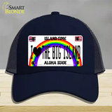 I Heart Big Island Novelty License Plate Hat Tag Mesh / Navy