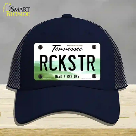 Rockstar Novelty License Plate Hat Tag Mesh / Navy