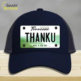 Thank You Novelty License Plate Hat Tag Mesh / Navy