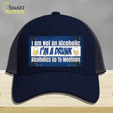 Im A Drunk Novelty License Plate Hat Tag Mesh / Navy