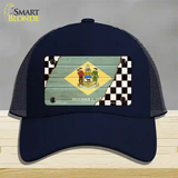 Delaware Racing Flag Novelty License Plate Hat Tag Mesh / Navy