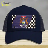 Michigan Racing Flag Novelty License Plate Hat Tag Mesh / Navy