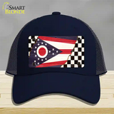 Ohio Racing Flag Novelty License Plate Hat Tag Mesh / Navy