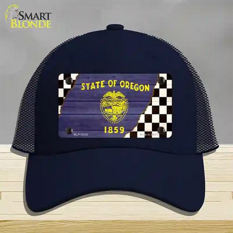 Oregon Racing Flag Novelty License Plate Hat Tag Mesh / Navy