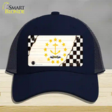 Rhode Island Racing Flag Novelty License Plate Hat Tag Mesh / Navy