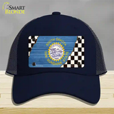 South Dakota Racing Flag Novelty License Plate Hat Tag Mesh / Navy