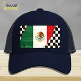 Mexico Racing Flag Novelty License Plate Hat Tag Mesh / Navy