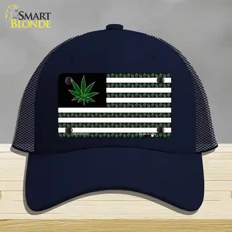 American Weed Novelty License Plate Hat Tag Mesh / Navy