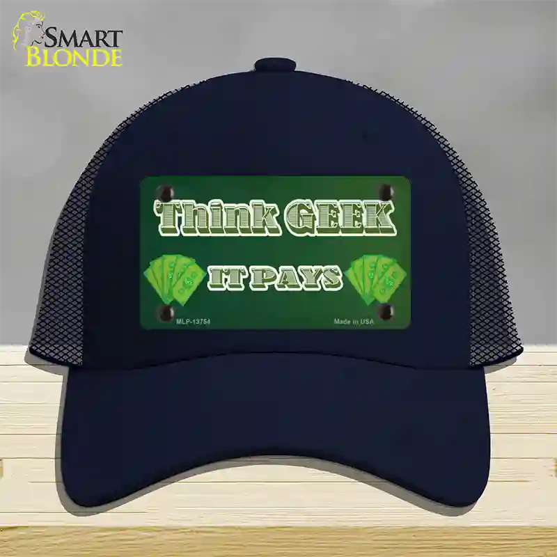 Think Geek Novelty License Plate Hat Tag Mesh / Navy