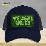 Welcome Spring Novelty License Plate Hat Tag Mesh / Navy