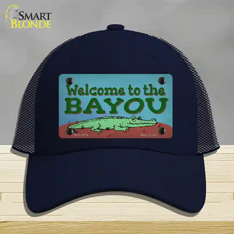 Welcome To The Bayou Novelty License Plate Hat Tag Mesh / Navy