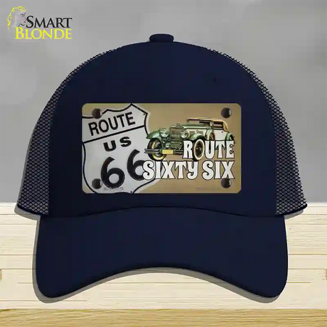 Route Sixty Six Novelty License Plate Hat Tag Mesh / Navy