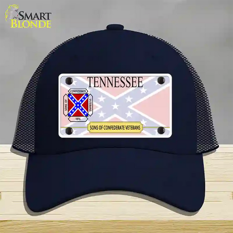 Tennessee Sons Of Confederate Novelty License Plate Hat Mesh / Navy