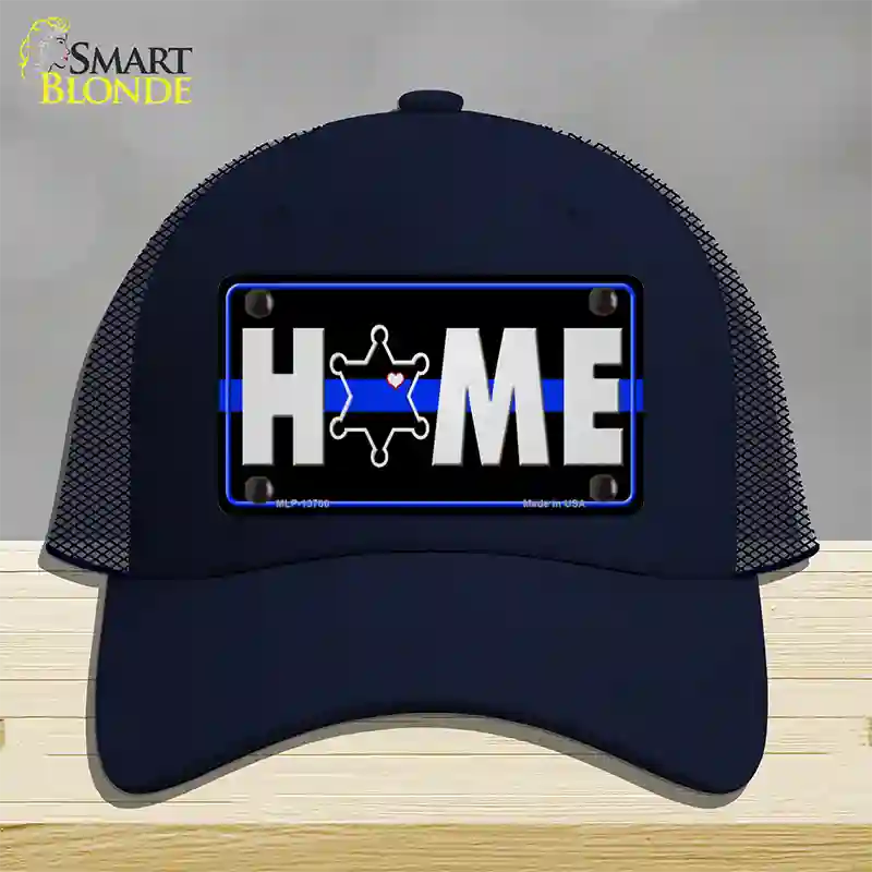 Home Sheriff Badge Novelty License Plate Hat Tag Mesh / Navy