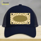 Paw With Center Oval Novelty License Plate Hat Mesh / Navy