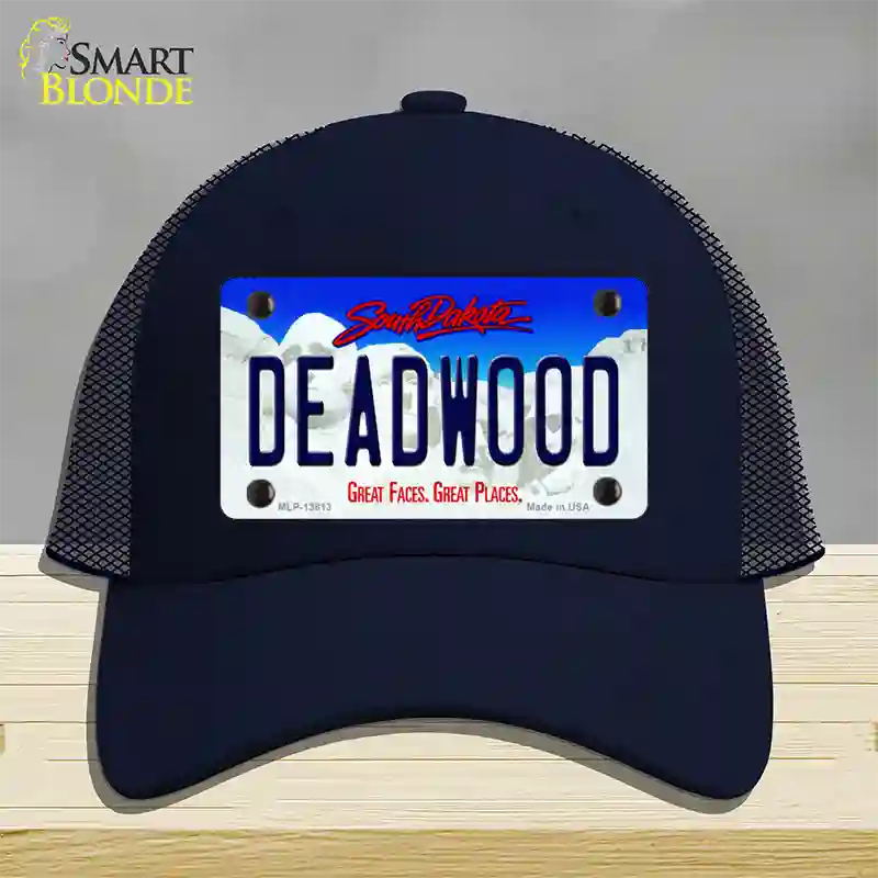 Deadwood South Dakota Novelty License Plate Hat Tag Mesh / Navy