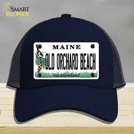 Old Orchard Beach Maine Novelty License Plate Hat Tag Mesh / Navy