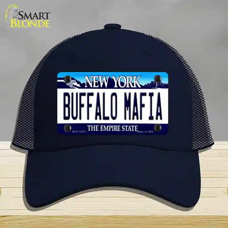 Buffalo Mafia New York Novelty License Plate Hat Tag Mesh / Navy