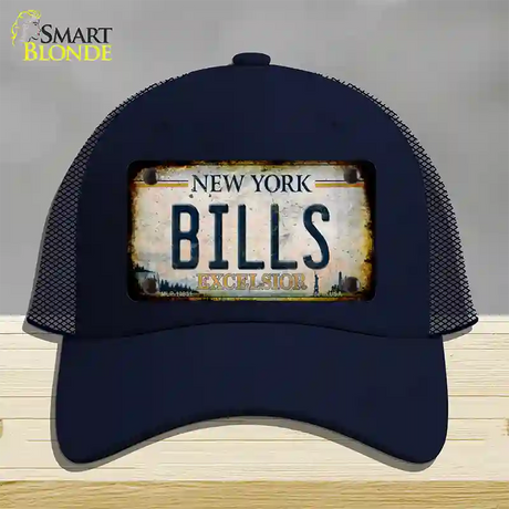 Bills Excelsior New York Rusty Novelty License Plate Hat Tag Mesh / Navy