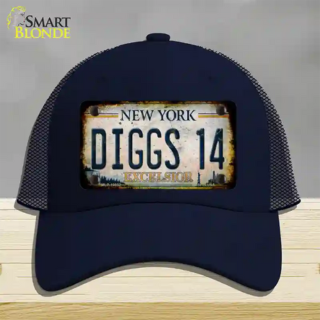 Diggs 14 Excelsior New York Rusty Novelty License Plate Hat Tag Mesh / Navy